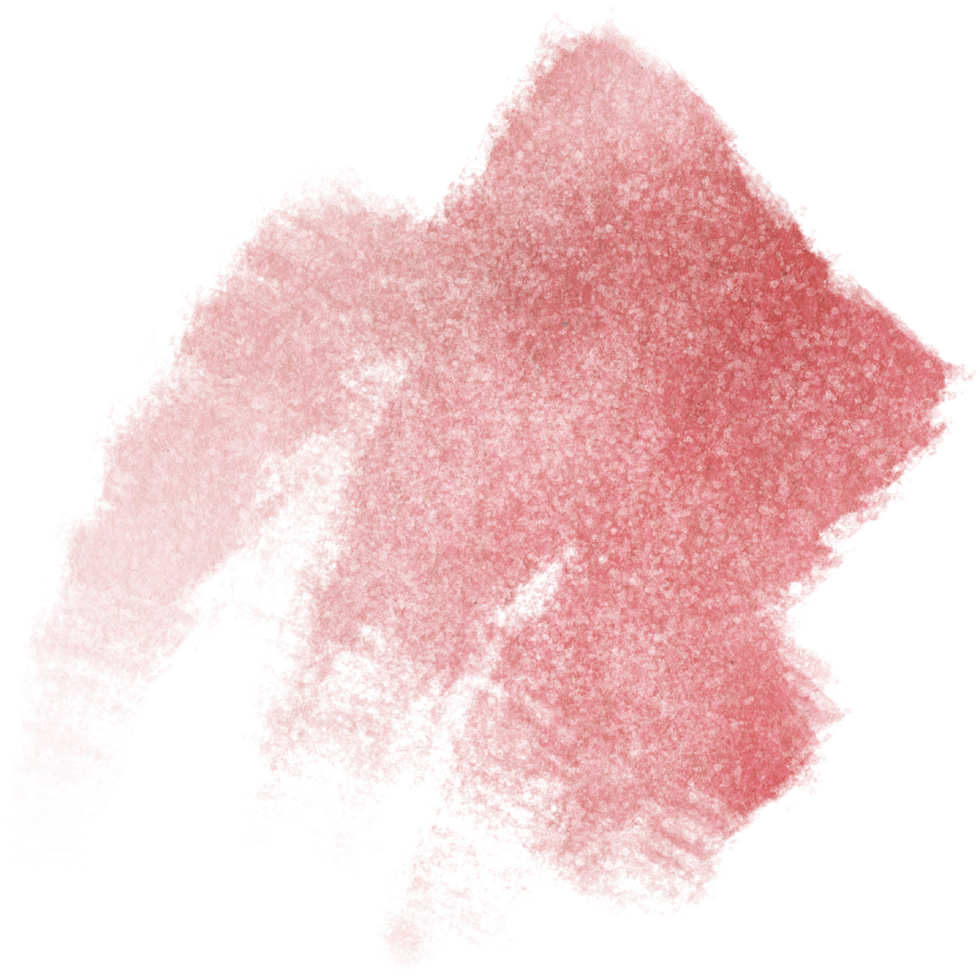 A raw Red watercolor brush stroke with hand drawn grunge edges png