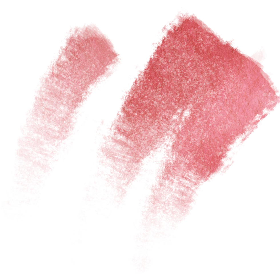 A bold Red watercolor brush stroke merging into rough textured grunge edges png
