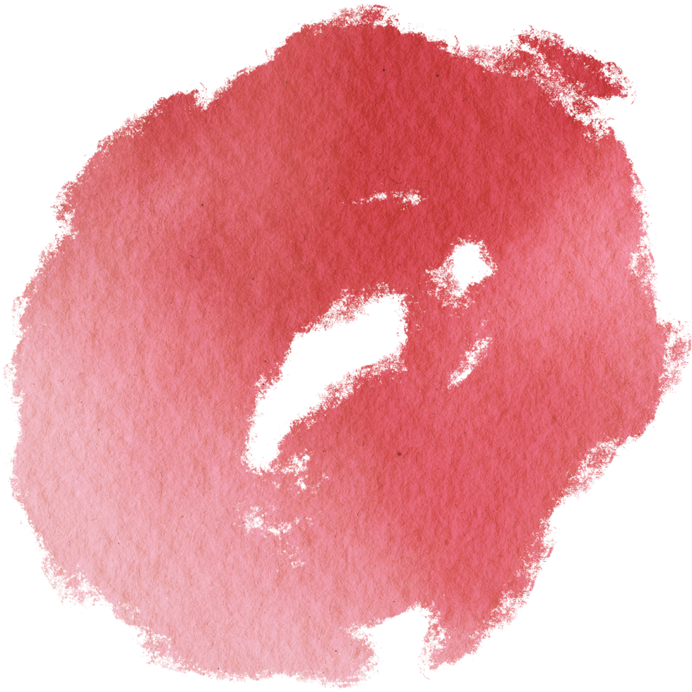 Red watercolor brush strokes with rugged hand drawn grunge inspired edges png