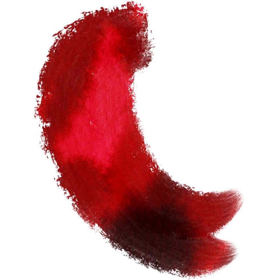 Gorgeous Red watercolor brush strokes blending into soft gritty grunge inspired marks png