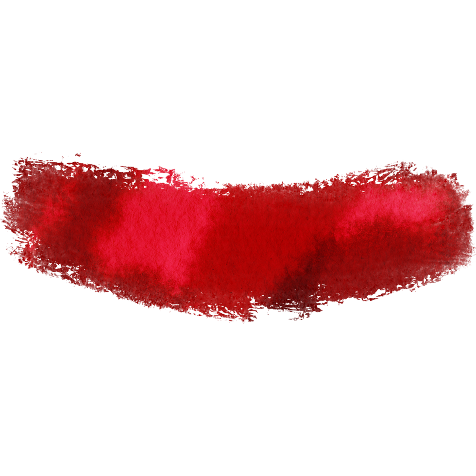 Beautiful Red watercolor strokes blending into textured rough grunge edges png