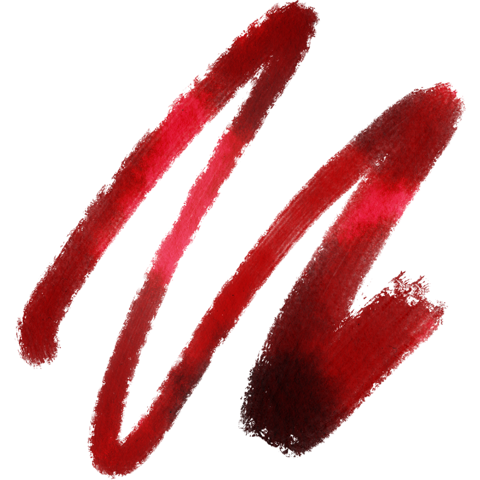 Soft Red watercolor brush strokes blending into rough gritty grunge marks png