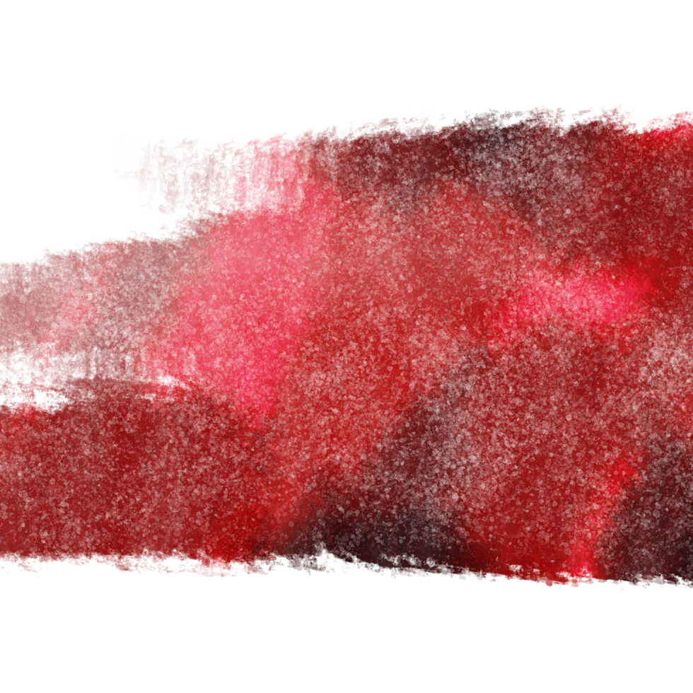Soft Red watercolor strokes blending into rugged textured grunge edges png