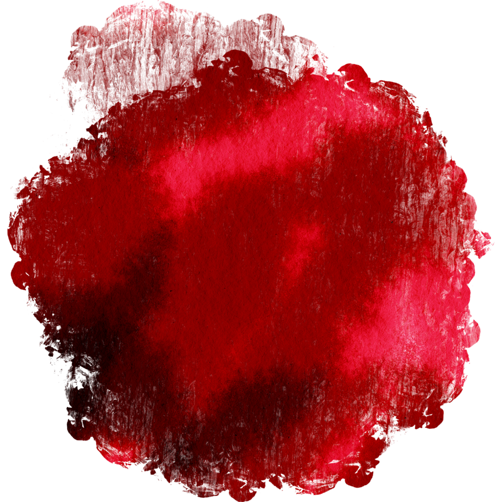 A radiant Red watercolor dissolving into softly textured grunge inspired effects png