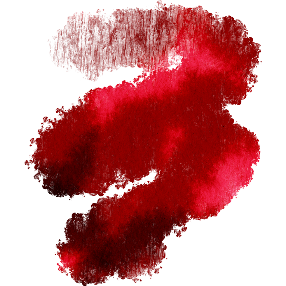 A soft Red watercolor stroke fading into lightly textured grunge inspired finishes png