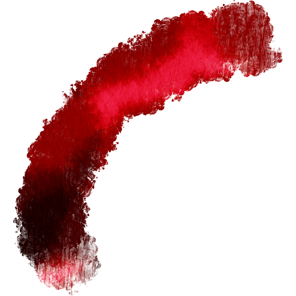 A vibrant Red watercolor with a rough hand drawn grunge stroke png