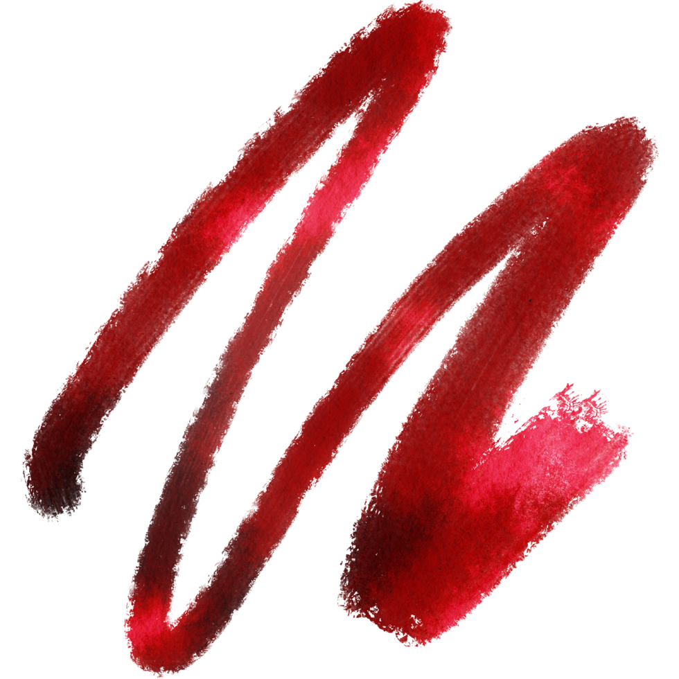 A messy Red watercolor stroke with gritty hand drawn textures png