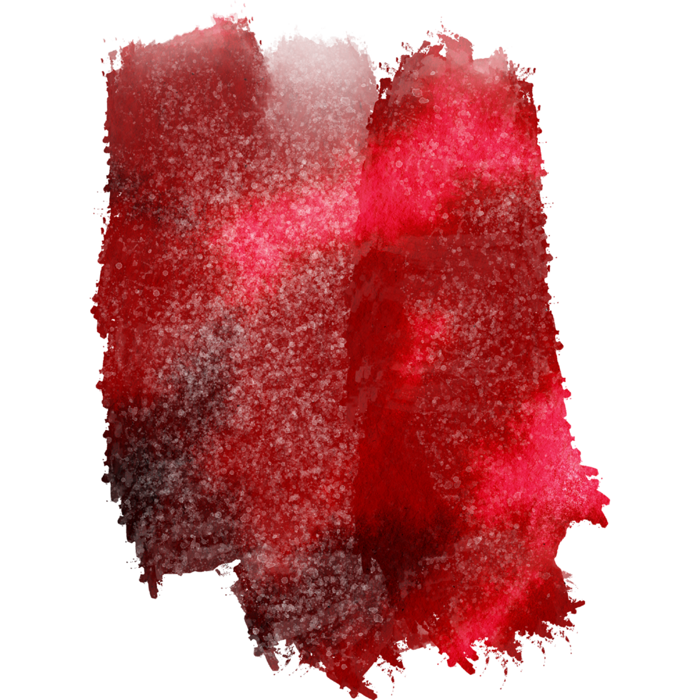 Hand drawn stroke with a rough Red watercolor grunge texture png