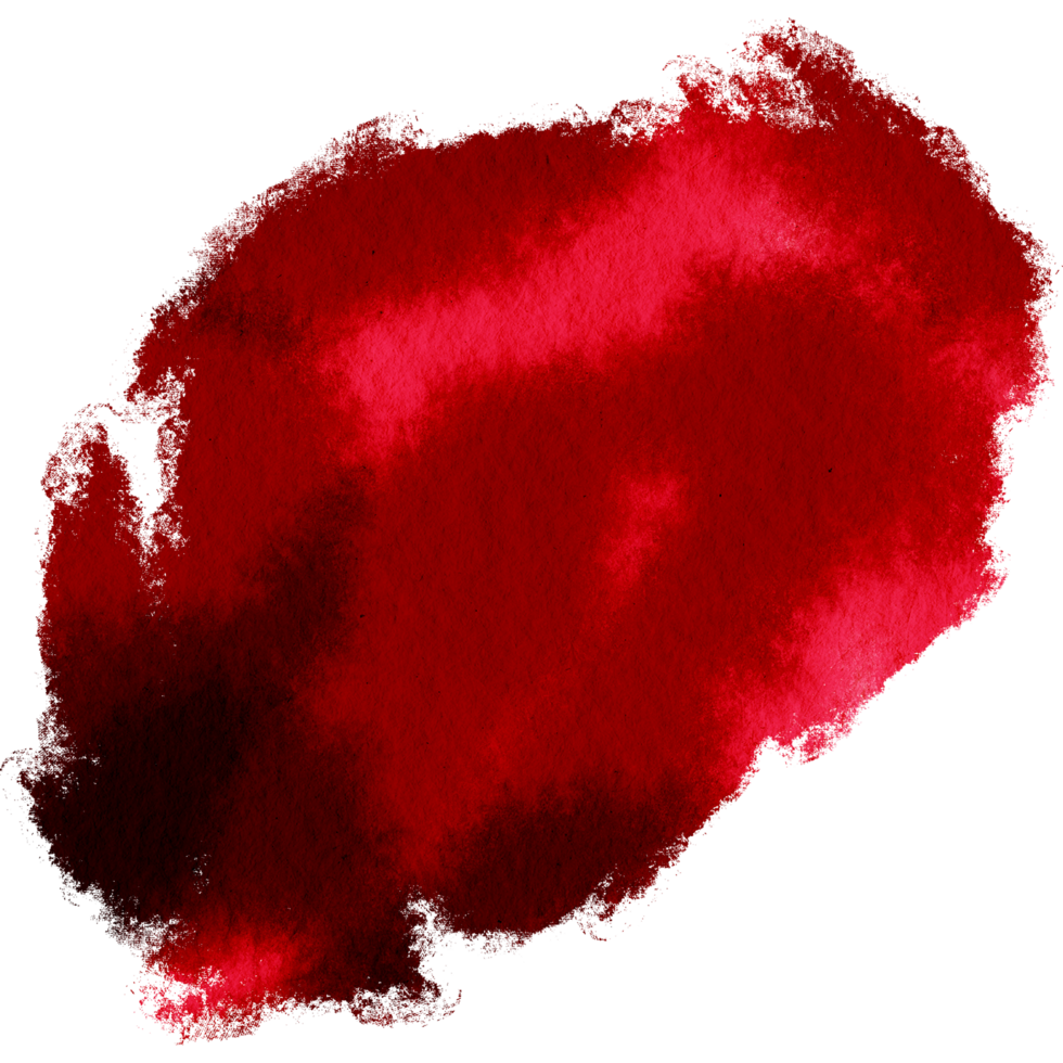 A textured Red watercolor stroke with rough hand drawn elements png