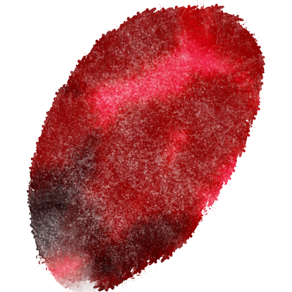 Roughly textured Red watercolor stroke with a hand sketched look png