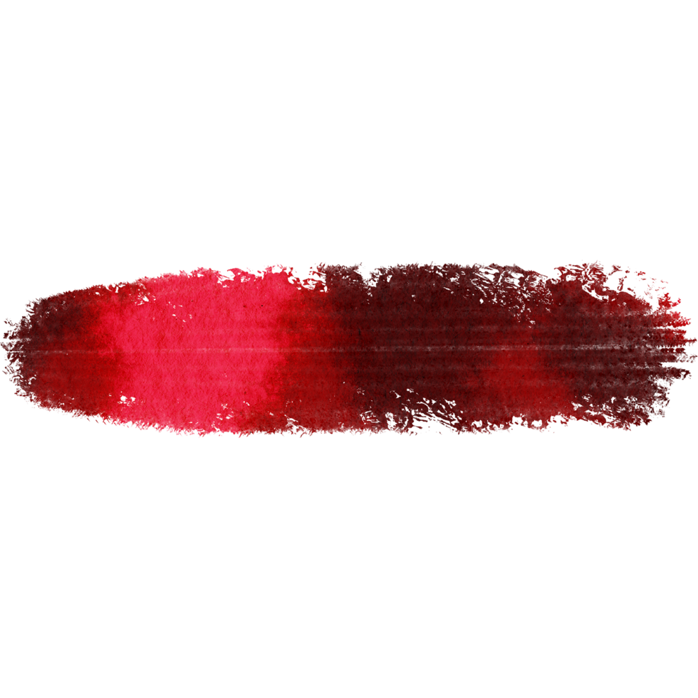 A rugged Red stroke with distressed textures and a soft watercolor effect png