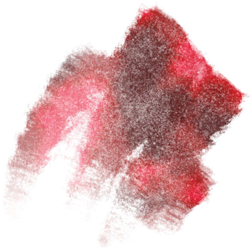 Red stroke with rough edges and soft watercolor blending png