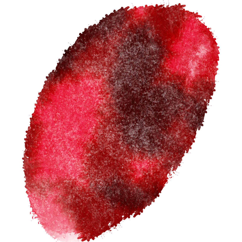 A rugged Red stroke with rough edges and a soft watercolor fade png