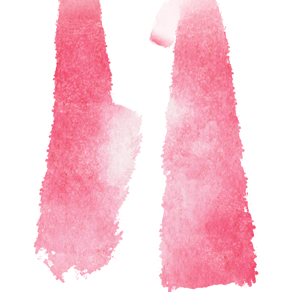 Red stroke with rugged textures and smooth watercolor transitions png