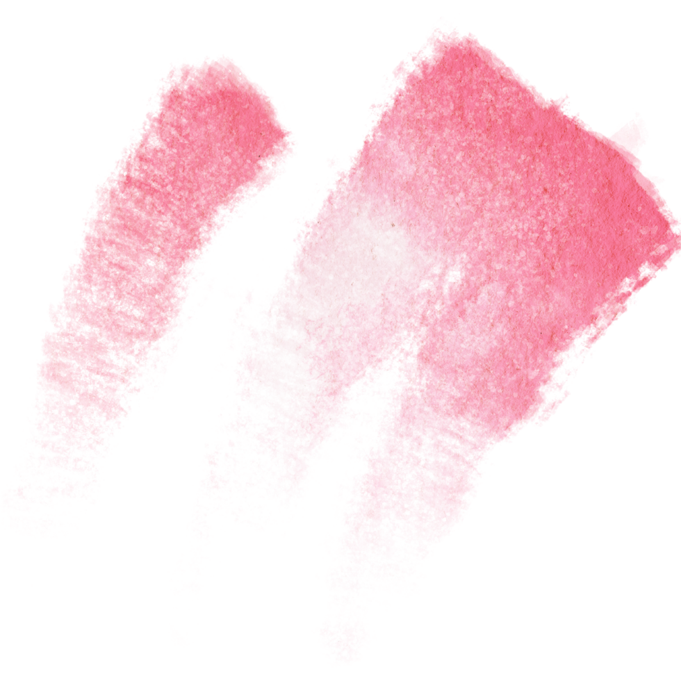 Red stroke with rough edges and smooth watercolor blending png