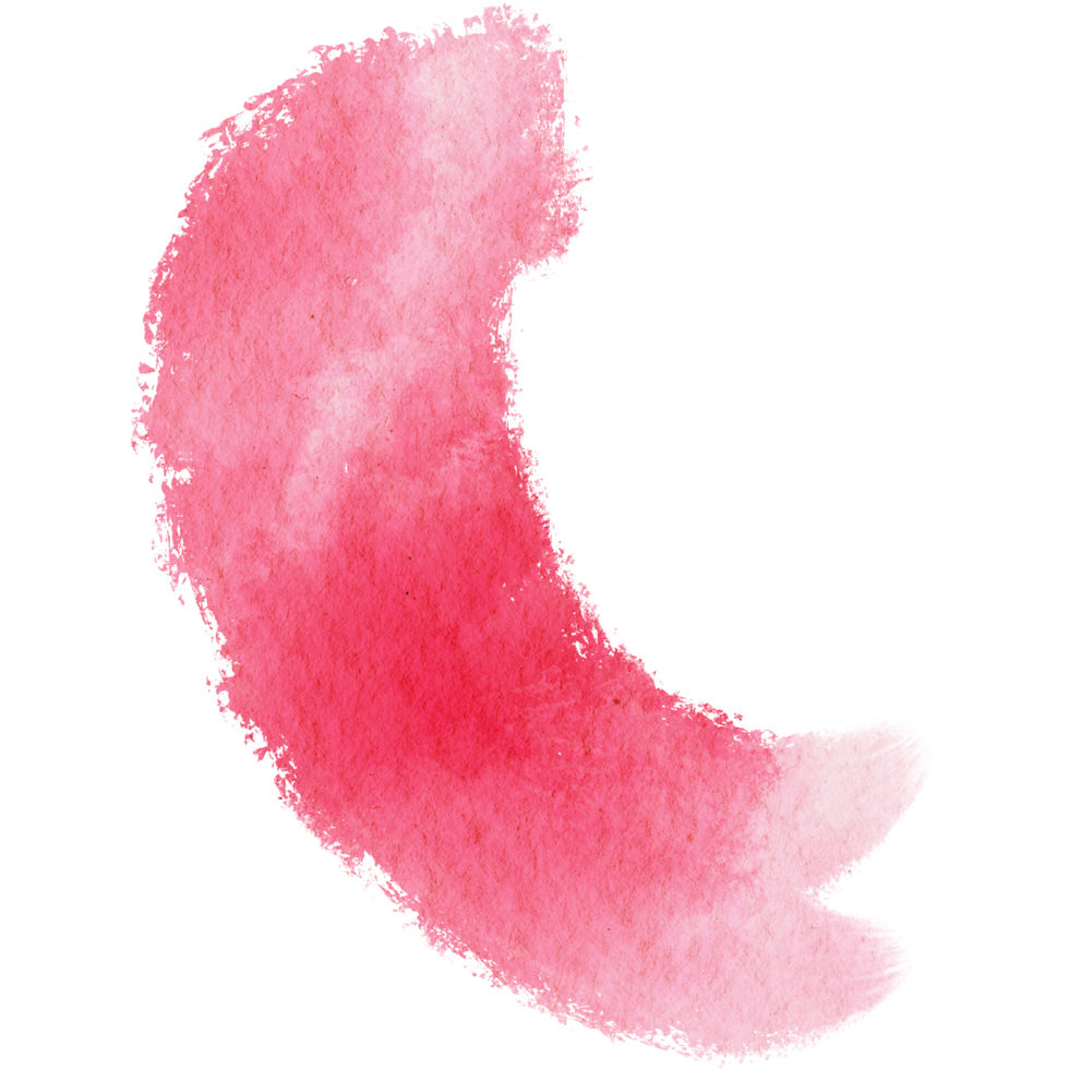 A rugged Red stroke merging gritty grunge textures with soft watercolor transitions png
