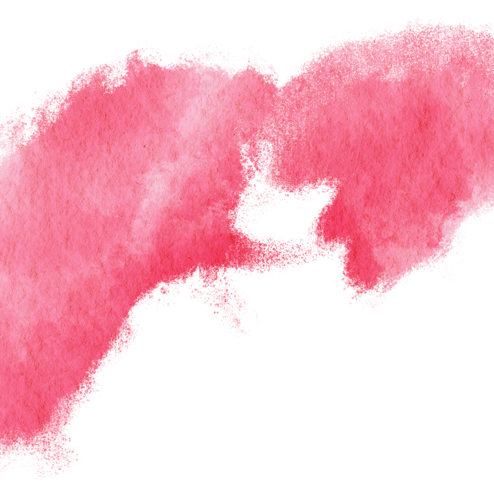 Red stroke blending rough textures with soft watercolor transitions png