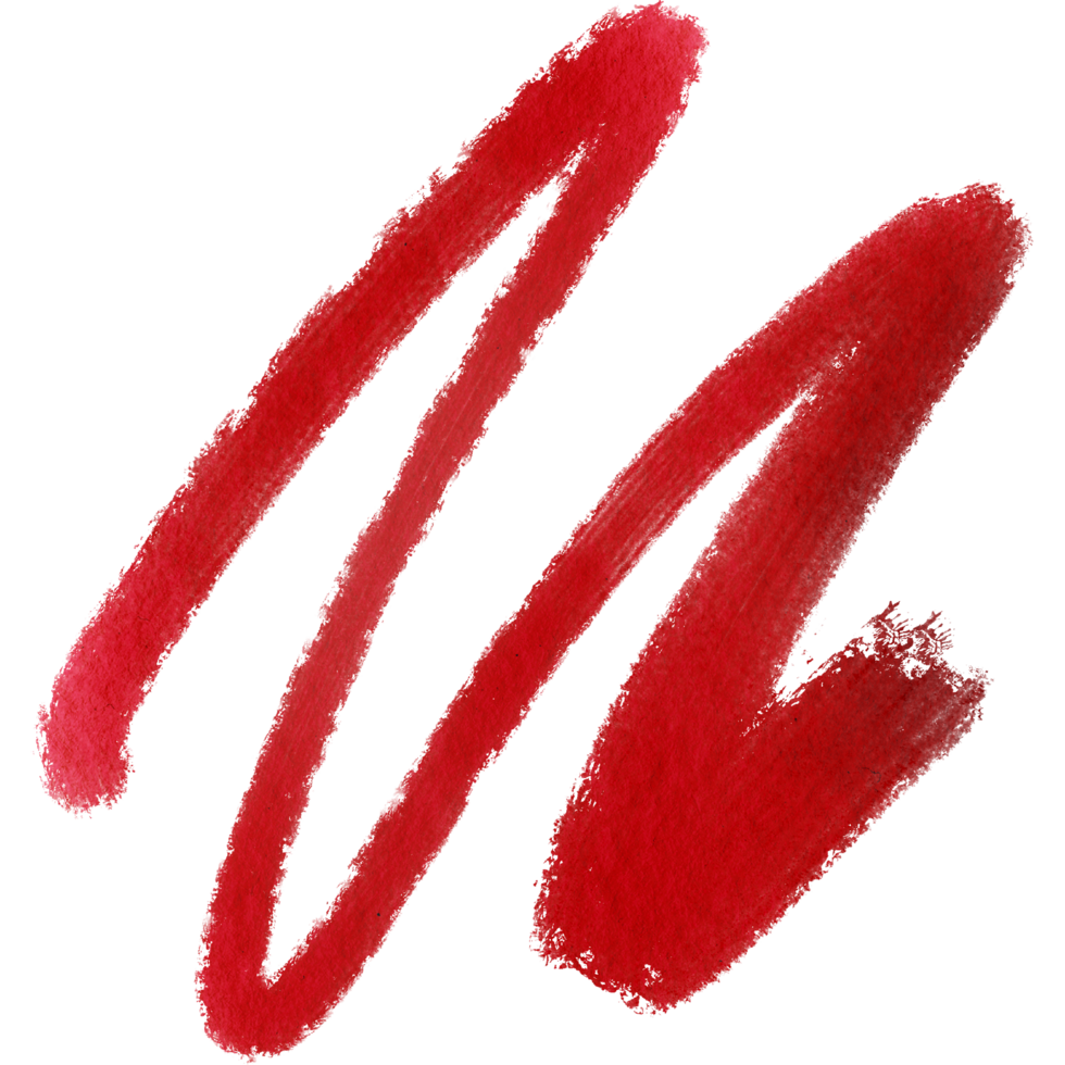 A textured Red brush stroke blending rough grunge textures with fluid watercolor fades png