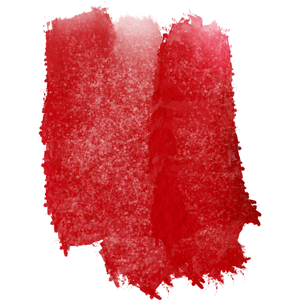 A rugged Red stroke blending gritty grunge elements with smooth watercolor fades png