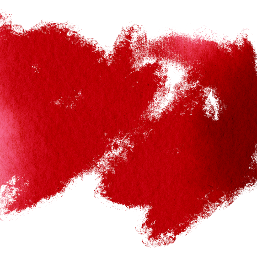 A rough edged Red stroke blending gritty grunge textures with smooth watercolor gradients png