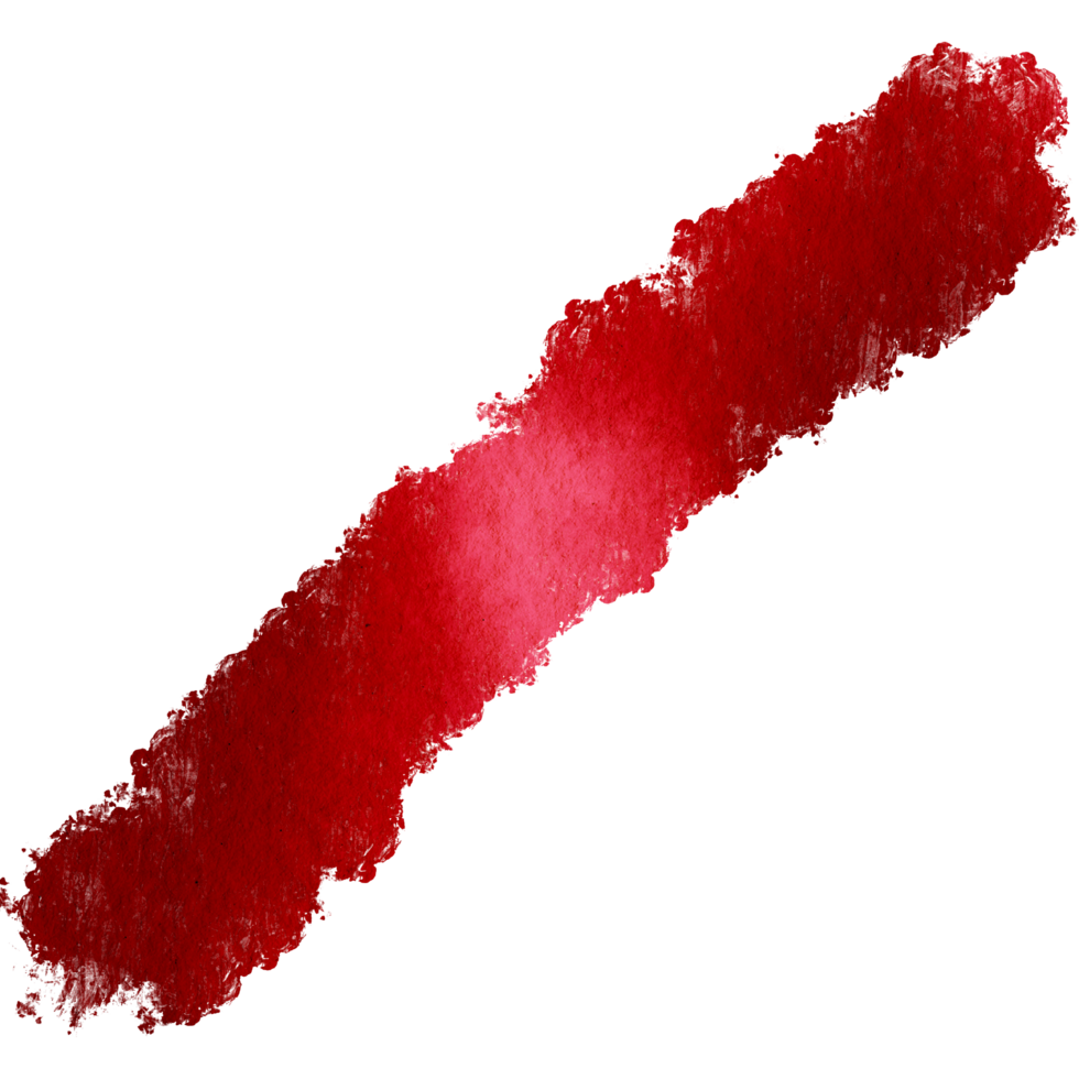 Red stroke blending rough grunge elements with fluid watercolor effects png