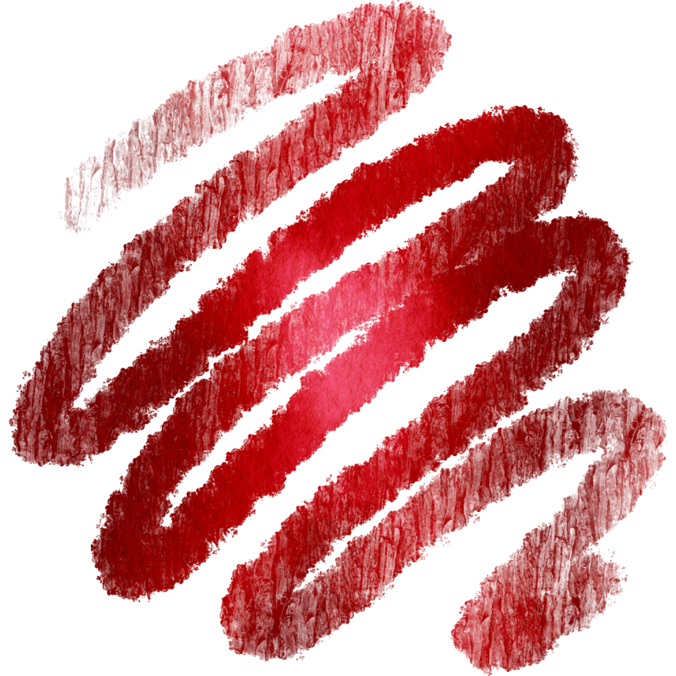 Red stroke blending rugged textures with soft watercolor fades png