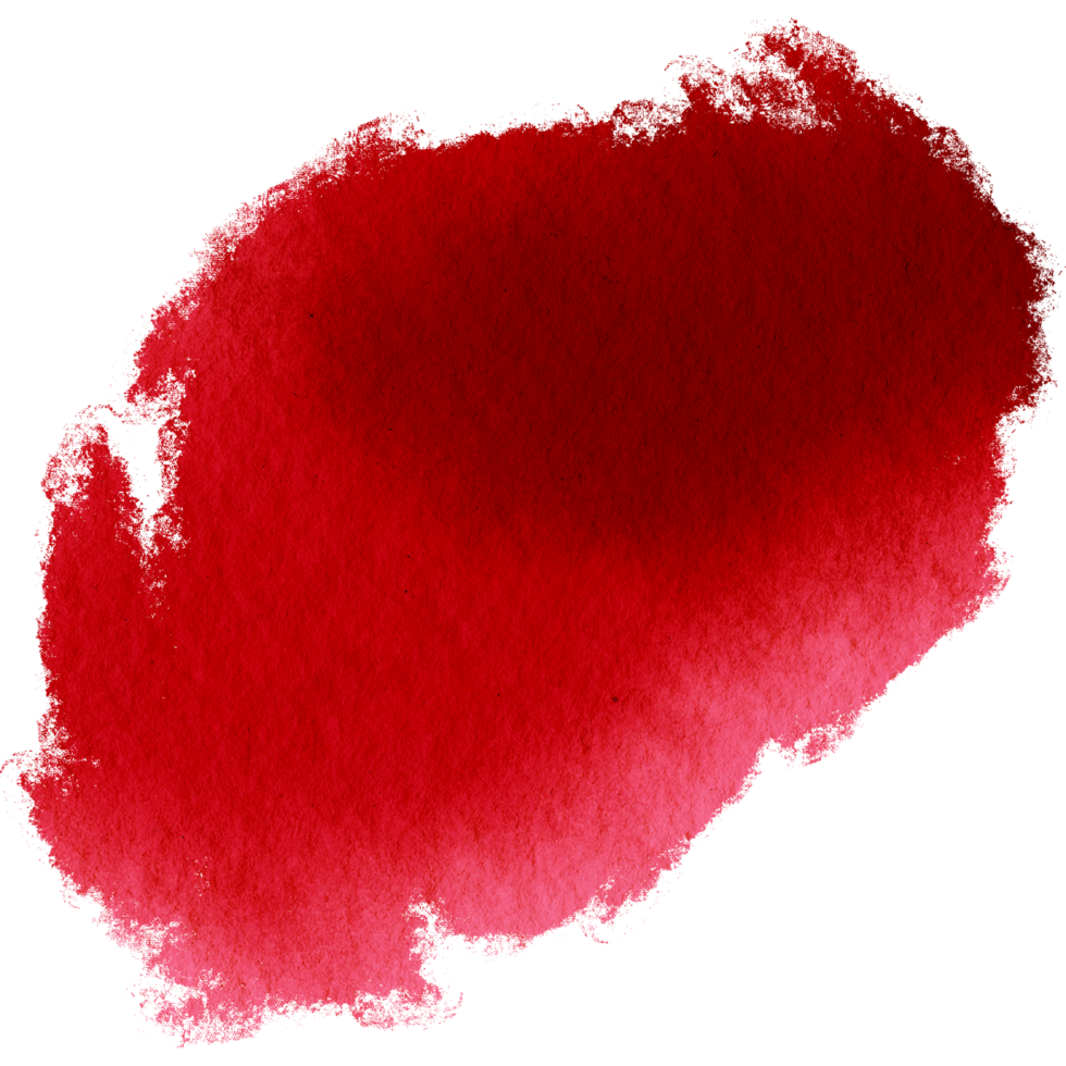 A textured Red stroke featuring rugged grunge features blending into soft watercolor effects png