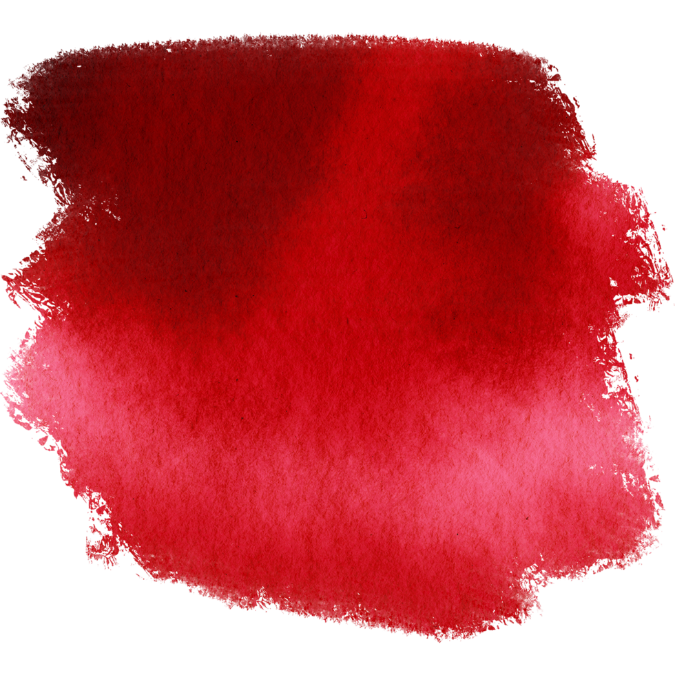 A rough edged Red brush stroke blending grunge textures with soft watercolor effects png