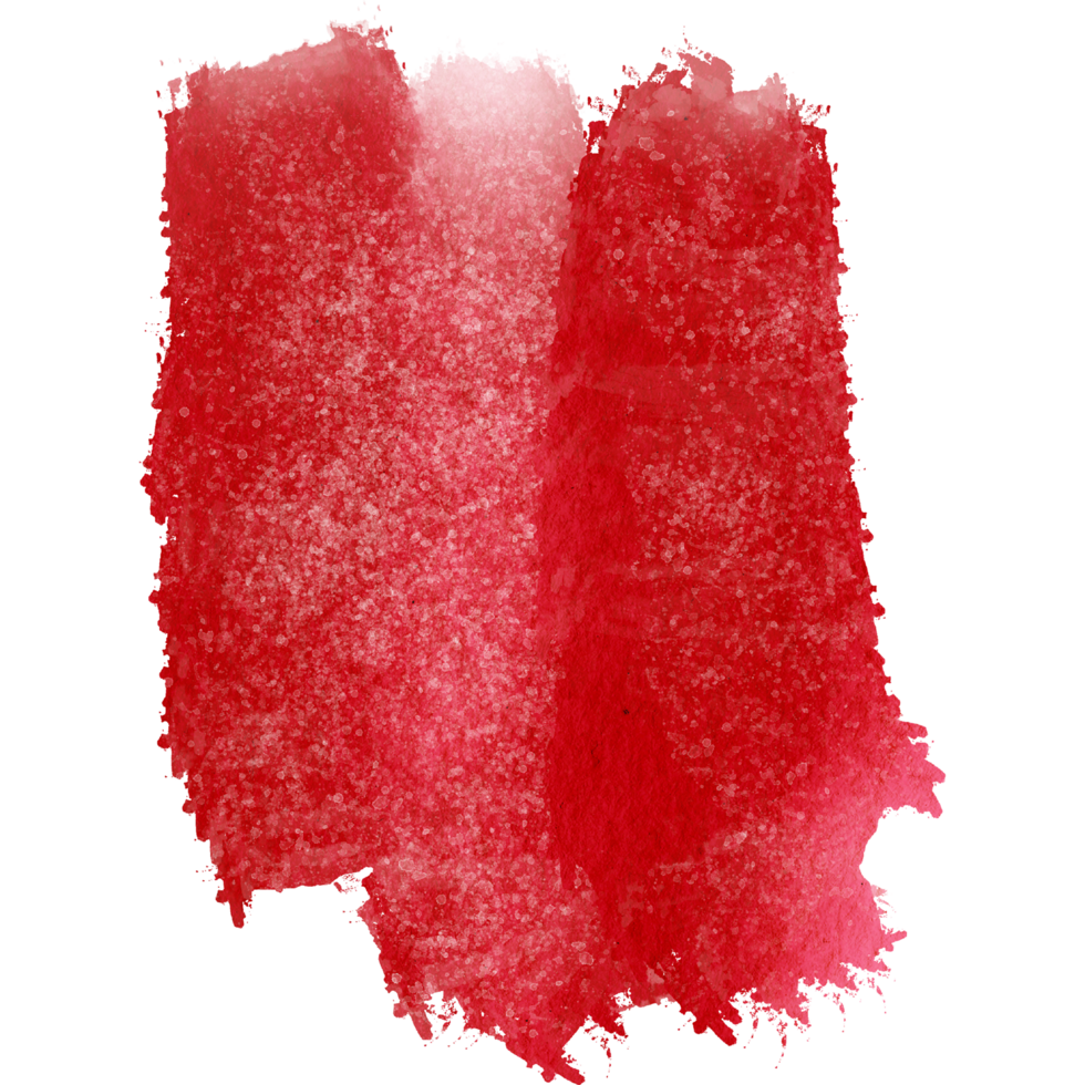 A Red brushstroke blending rough grunge features with soft watercolor washes png