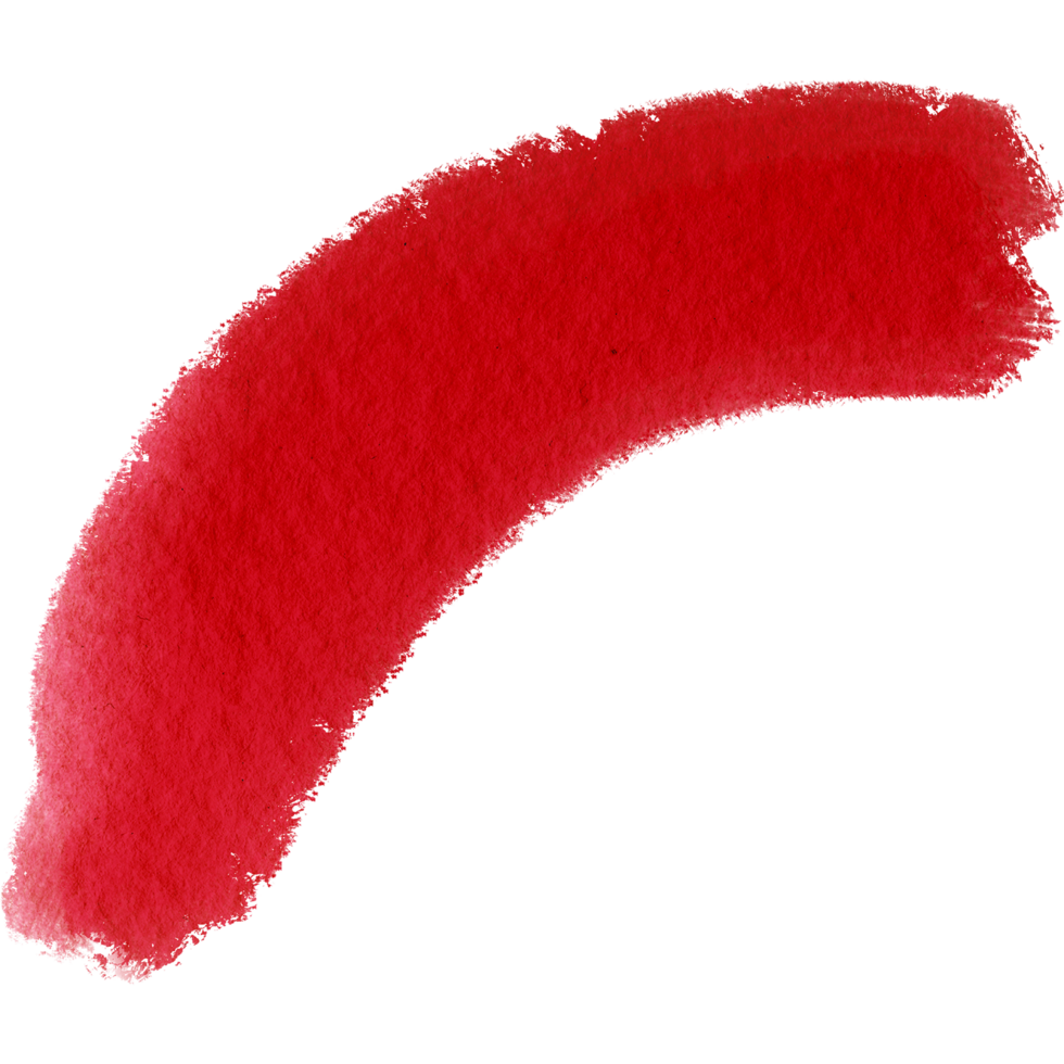 A Red stroke blending coarse grunge textures into fluid watercolor washes png