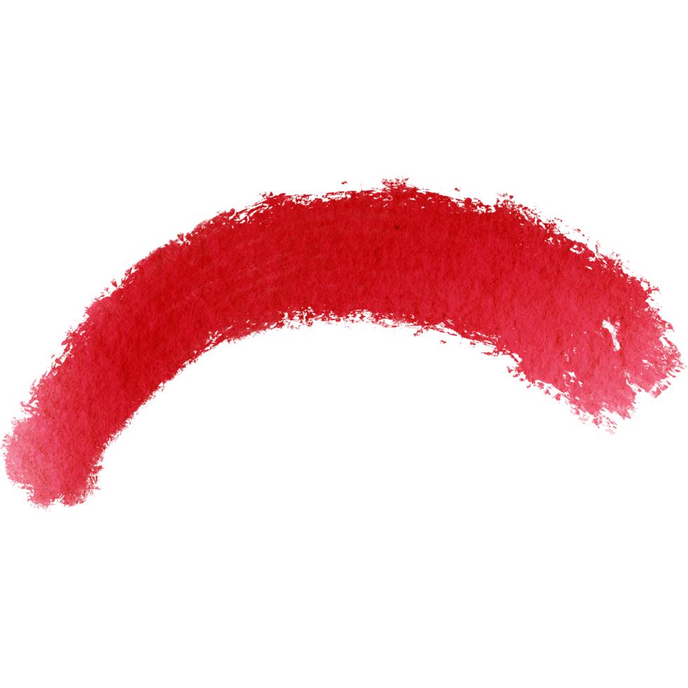 A textured Red stroke combining coarse grunge features with fluid watercolor transitions png