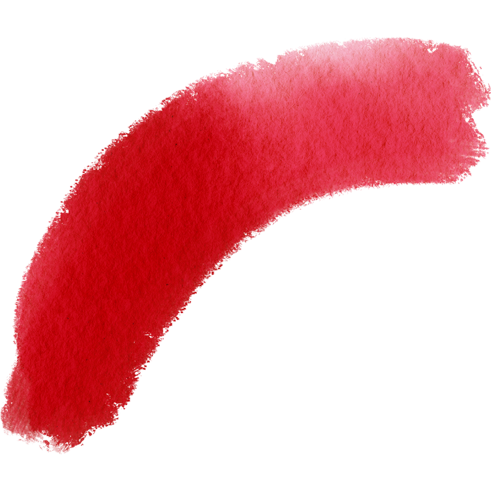 A gritty Red stroke blending into soft watercolor washes png