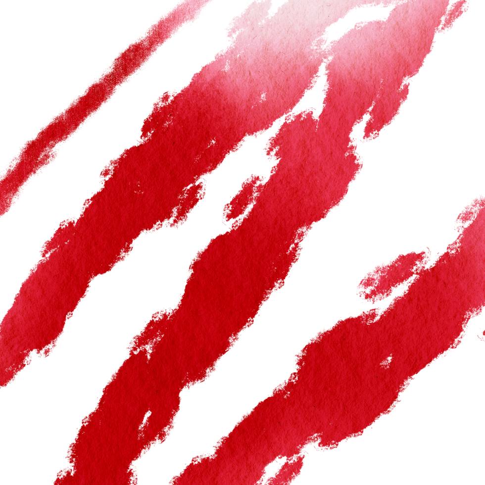 Textured Red stroke with grunge elements dissolving into smooth watercolor hues png