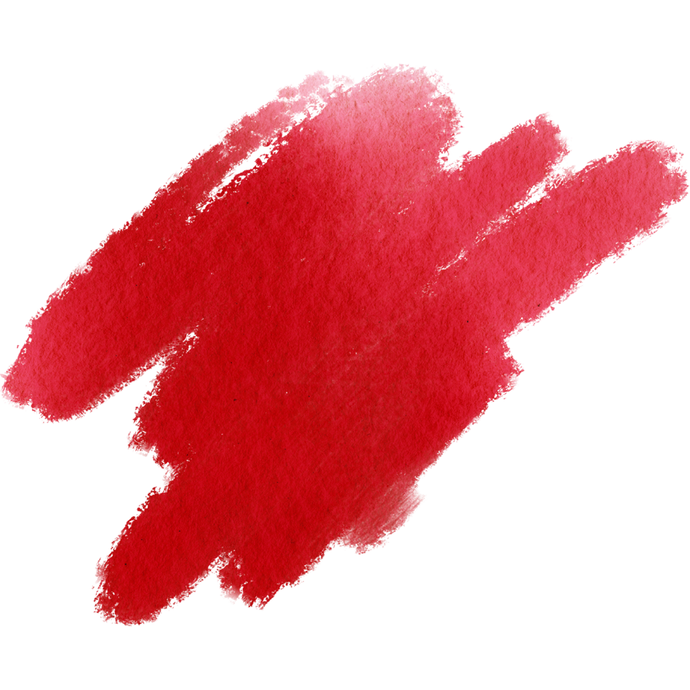 A rugged Red stroke blending grunge into gentle watercolor washes png