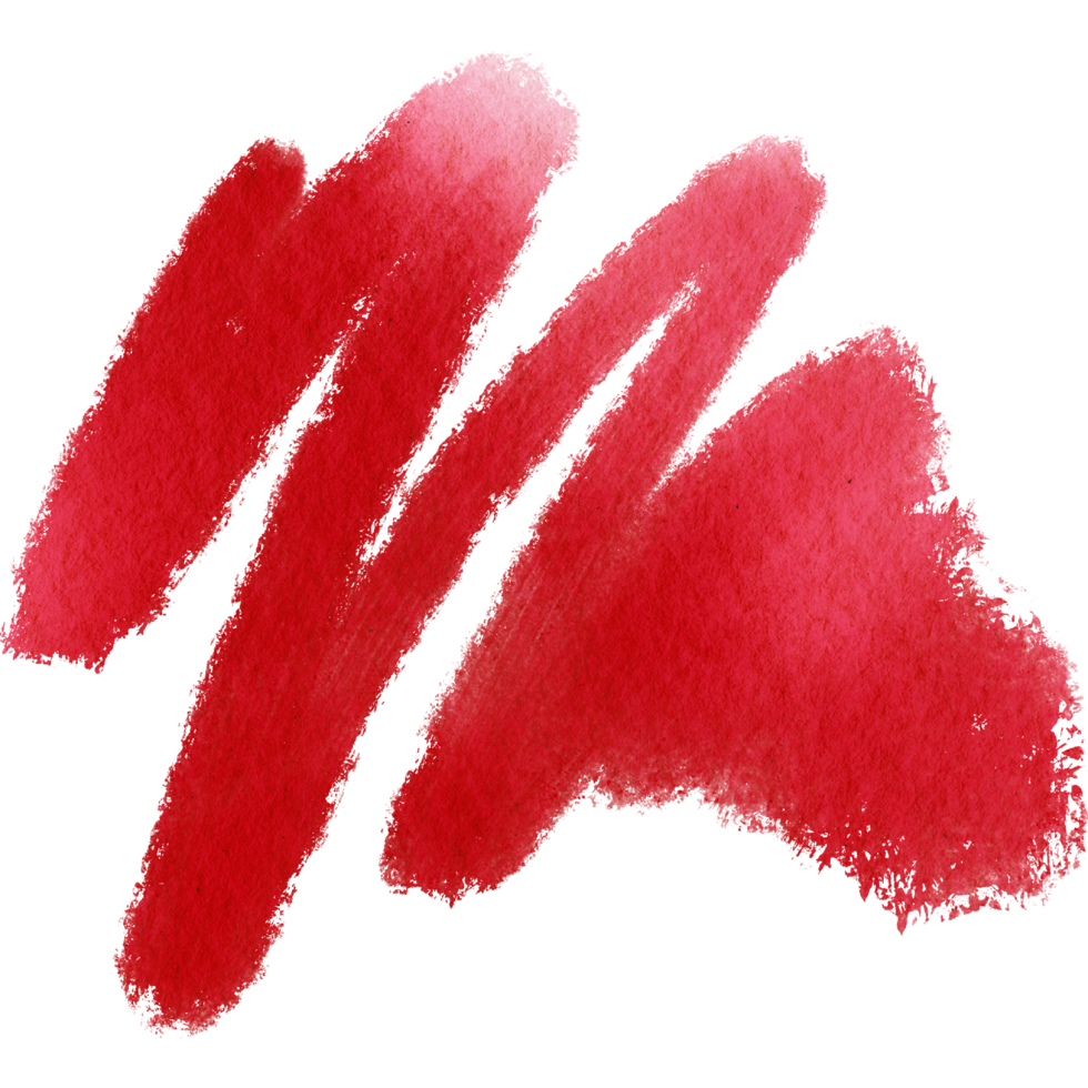 Textured Red brush stroke transitioning into smooth watercolor hues png