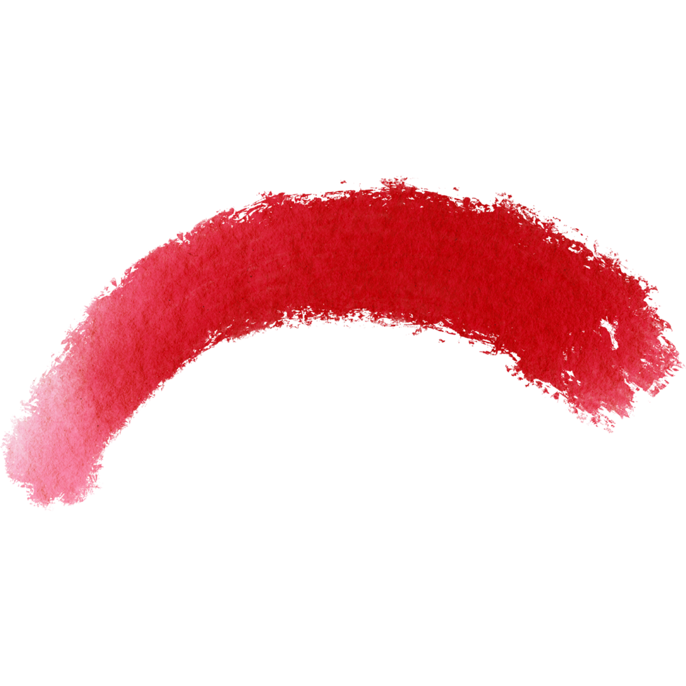 A rough Red brushstroke merging into smooth watercolor shades png