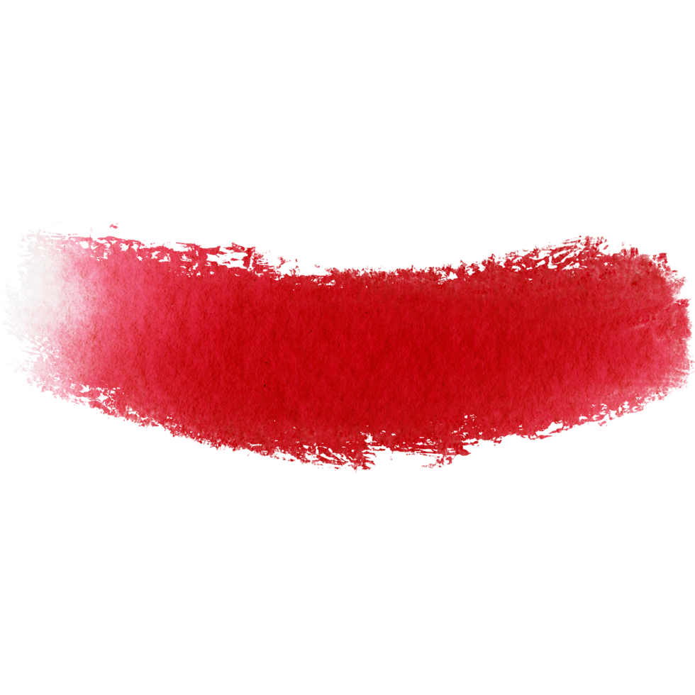 A gritty Red brushstroke dissolving into smooth watercolor shades png