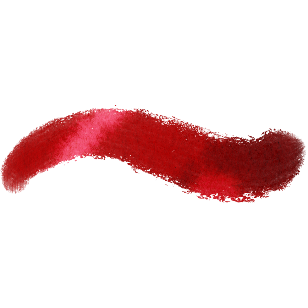 Textured Red brush stroke evolving into smooth watercolor shades png