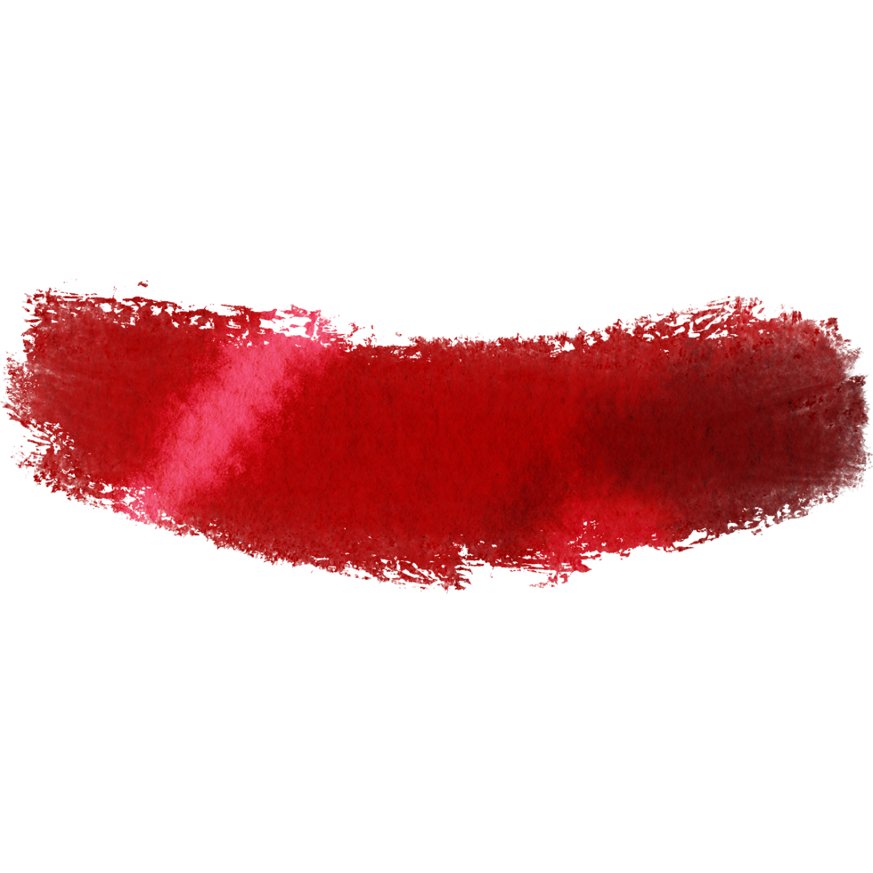 A Red stroke transitioning from grunge textures to smooth watercolor washes png