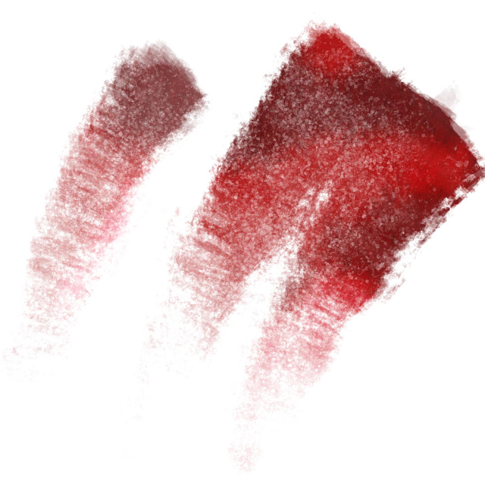 A Red stroke transitioning from gritty textures into soft watercolor gradients png