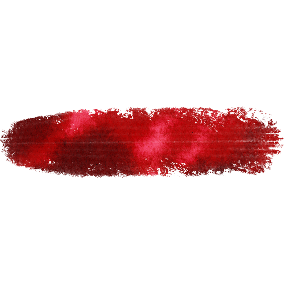 A rough Red stroke blending into gentle watercolor tones png