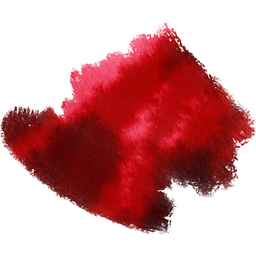 A textured Red stroke evolving into soft fluid watercolor gradients png