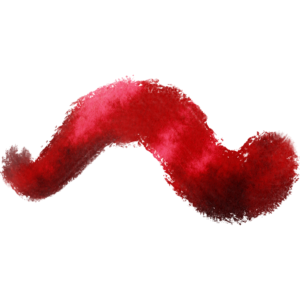 A Red brush stroke with rugged textures blending into delicate watercolor washes png