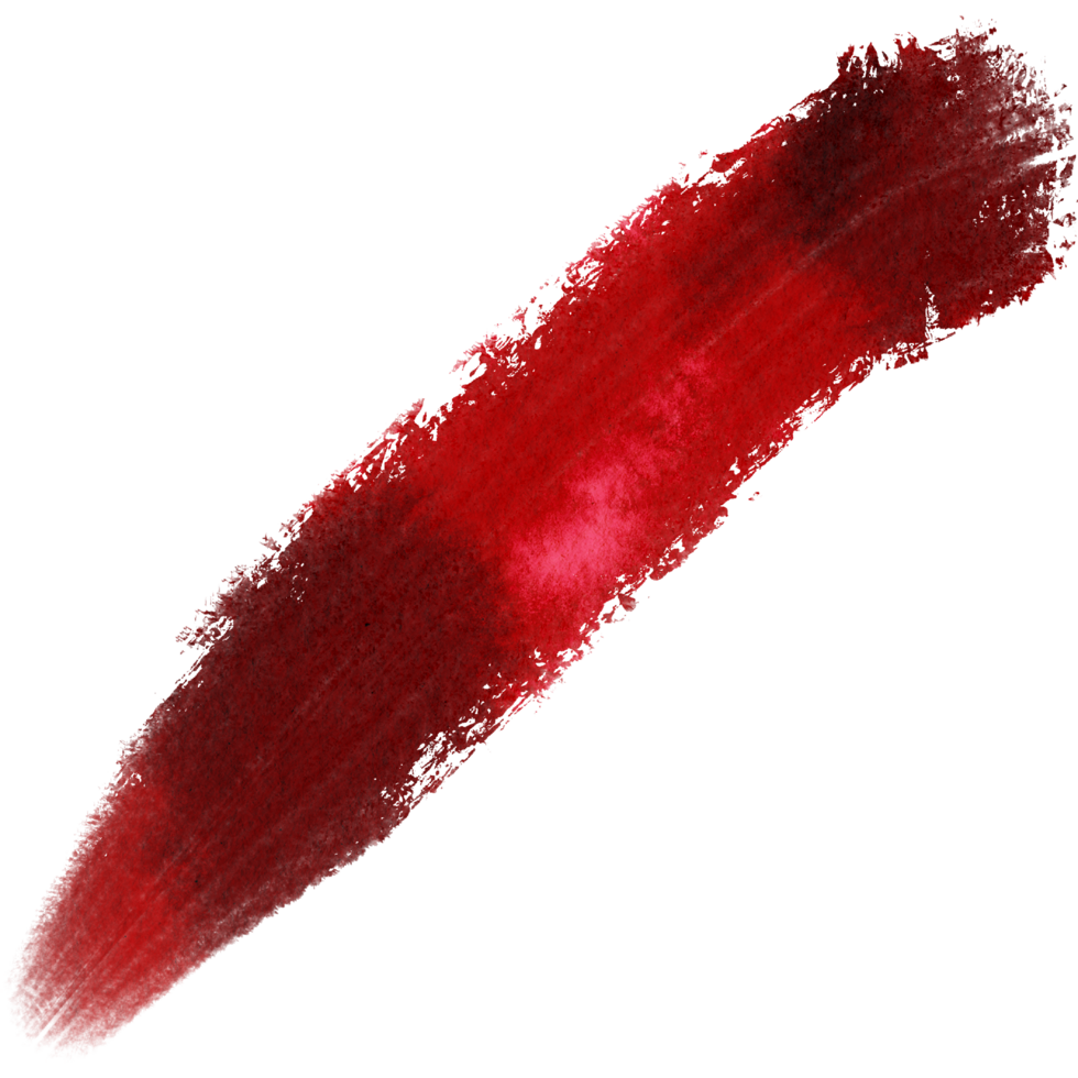 A textured Red stroke dissolving into gentle watercolor hues png