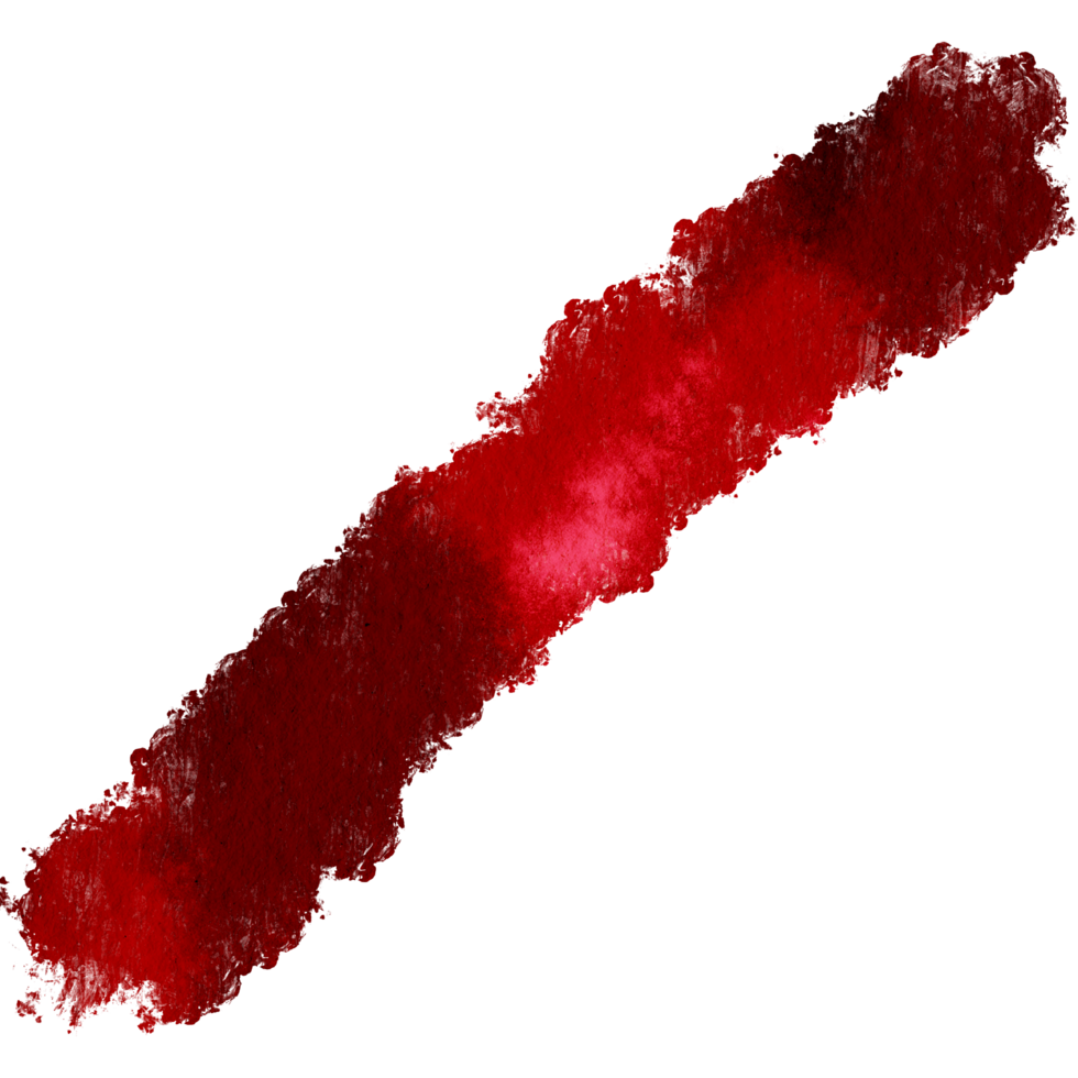 A Red stroke transitioning from grunge textures into soft watercolor washes png