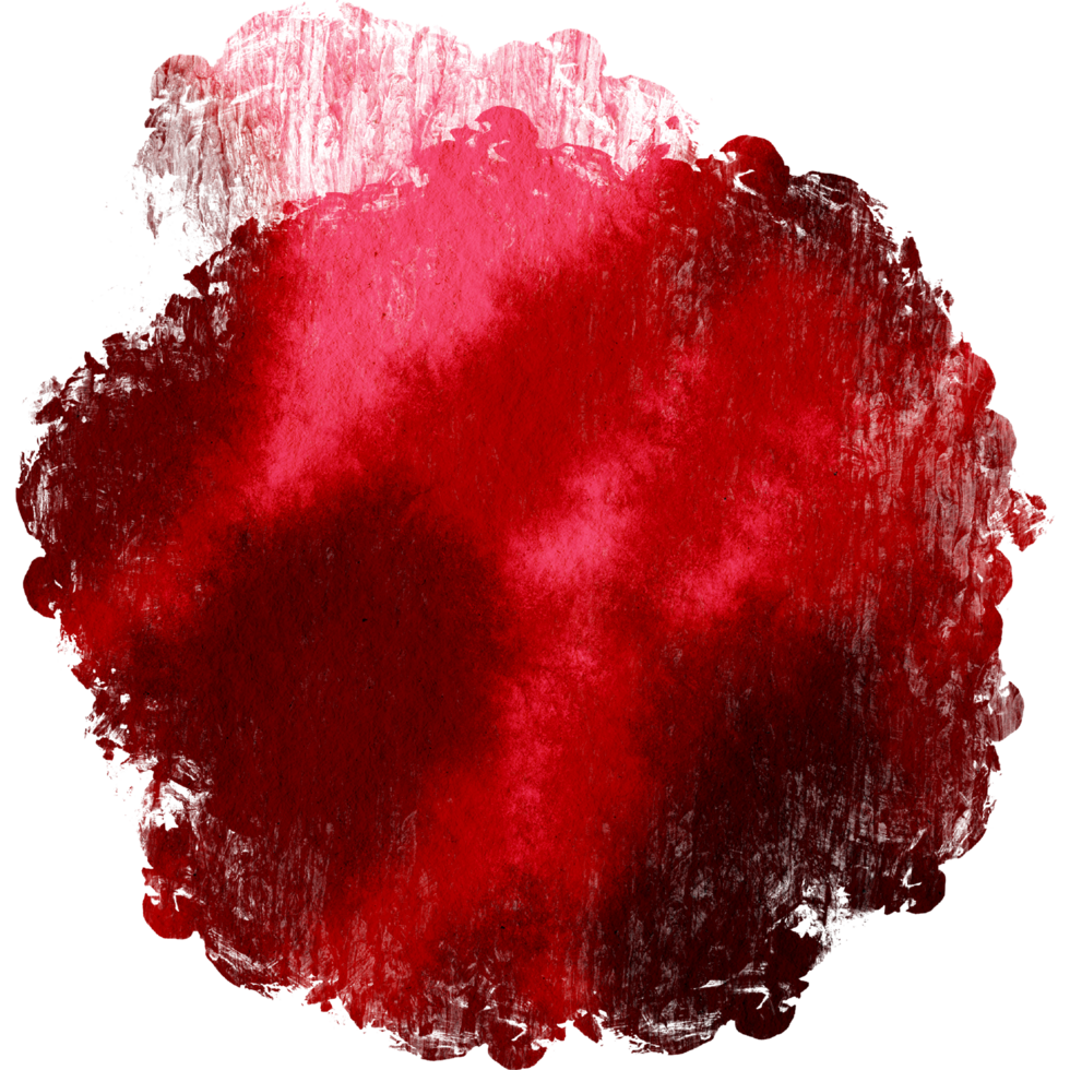 A Red stroke transitioning from gritty textures into smooth watercolor tones png