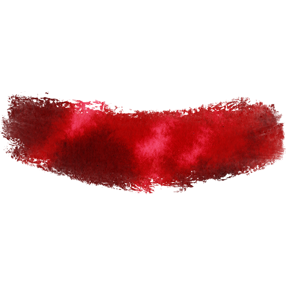 Textured Red stroke fading into soft smooth watercolor washes png