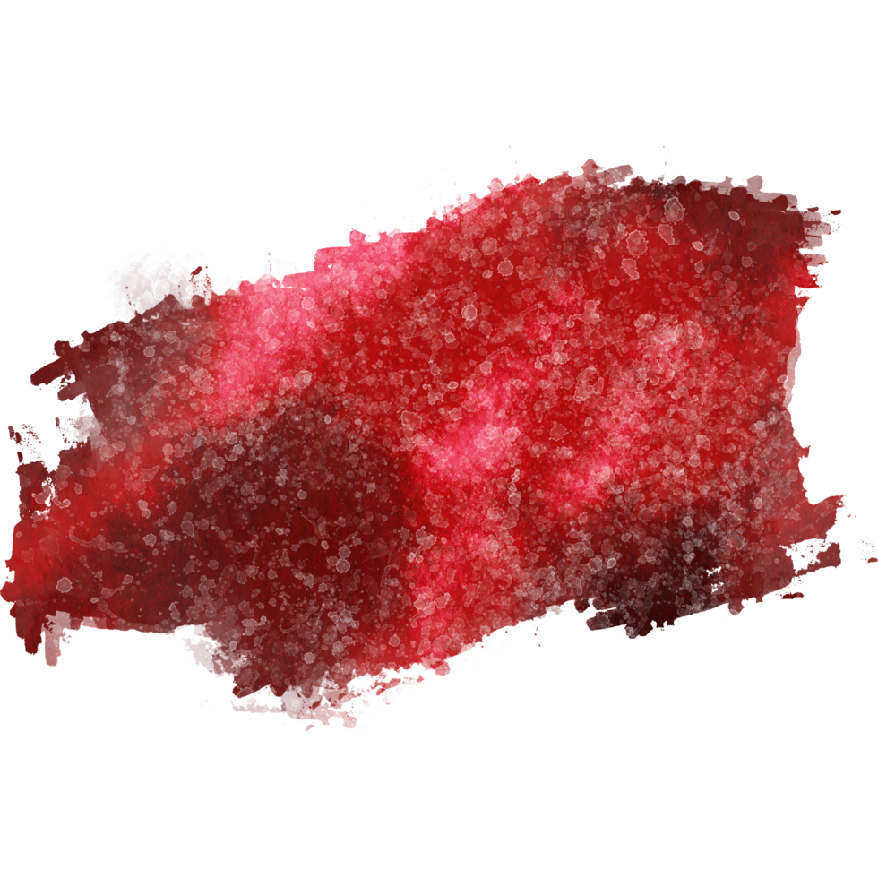 A rugged Red brush stroke transitioning into delicate watercolor hues png
