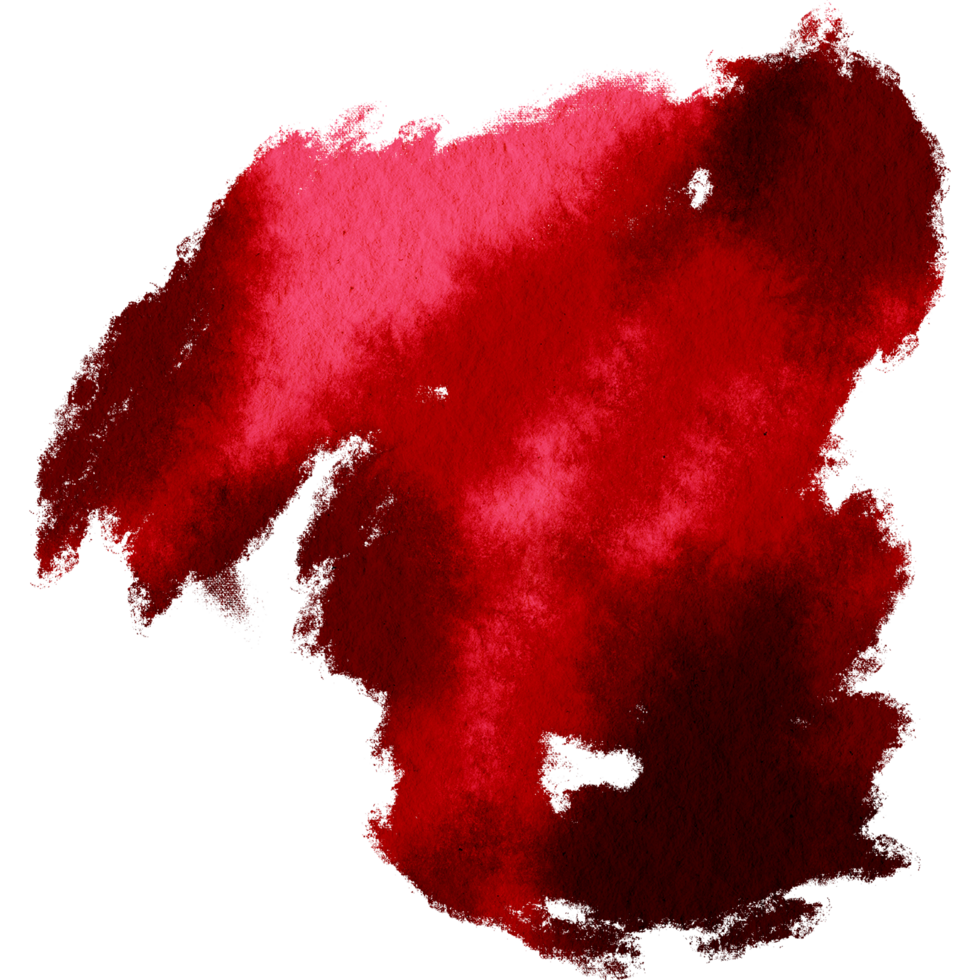 A rugged Red brush stroke dissolving into delicate watercolor hues png
