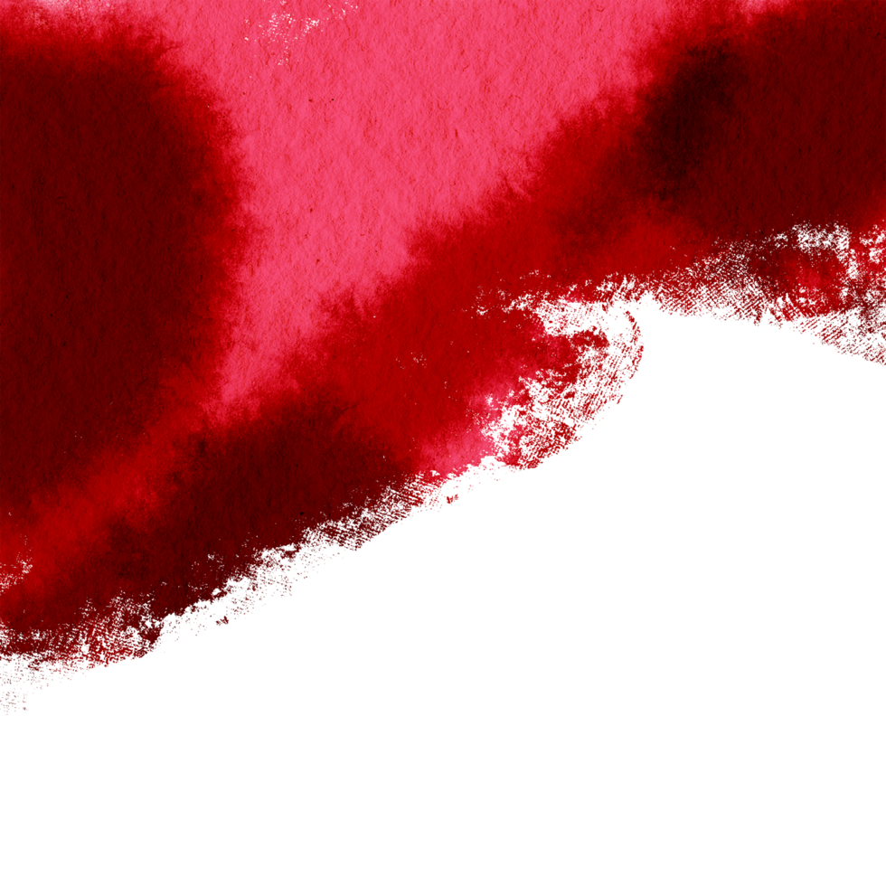 A textured Red stroke evolving into soft smooth watercolor tones png